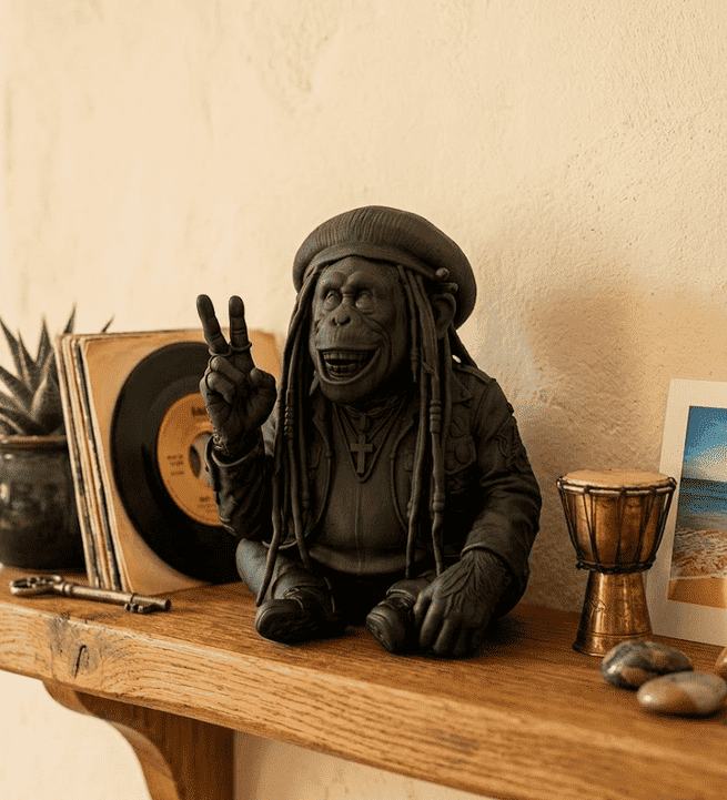Reggae Spirit — Statuetta Vibrazione Positiva in Resina - Taraflo