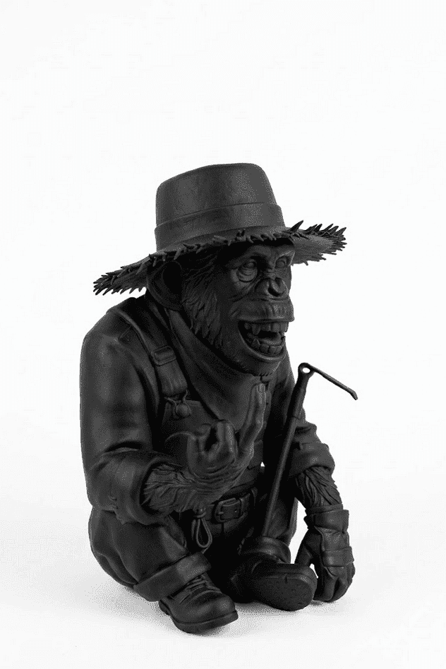 Scimmia "Il Contadino Ribelle" — Statuetta in Resina - Taraflo