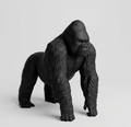 Scultura Gorilla in Resina Nero Opaco – Design Contemporaneo