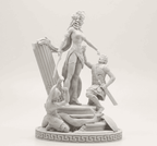 L'Ira di Medusa — Scultura Mitologica in Resina Effetto Gesso Opaco - Taraflo