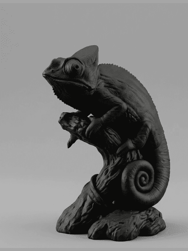 Camaleonte Zen — Statuetta Decorativa in Resina - Taraflo