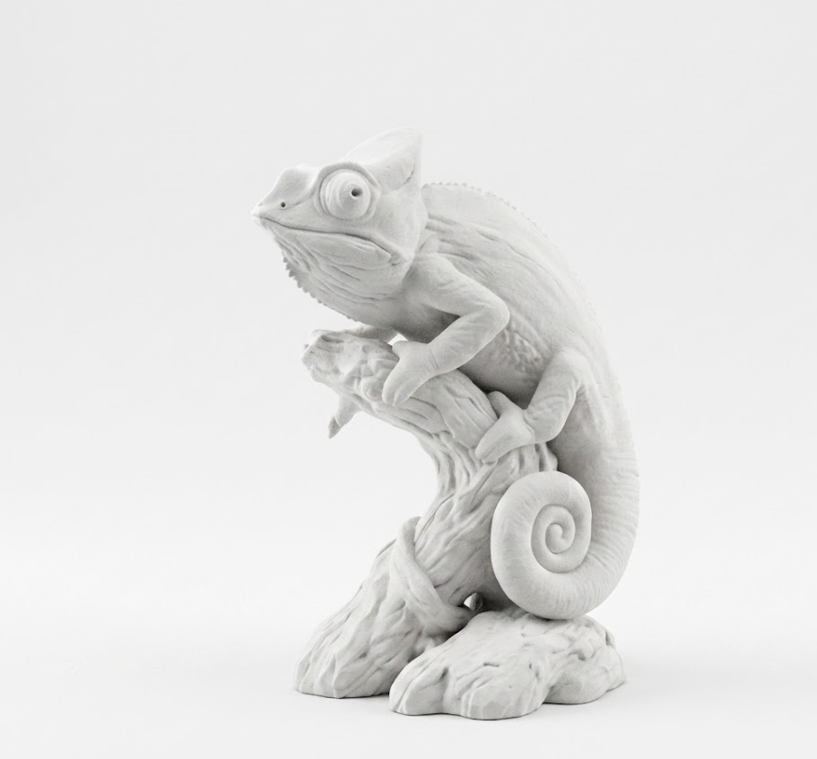 Camaleonte Zen - Scultura Materica da Interni