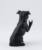 Pit Bull «Rock & Rebel» — Statuetta da Collezione in Resina Nera Opaca - Taraflo