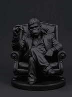 Scimmia «Il Padrino» — Statuetta da Collezione in Resina - Taraflo