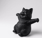 Gattino Felice a Braccia Aperte — Statuetta Decorativa in Resina Opaca - Taraflo