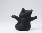Gattino Felice a Braccia Aperte — Statuetta Decorativa in Resina Opaca - Taraflo
