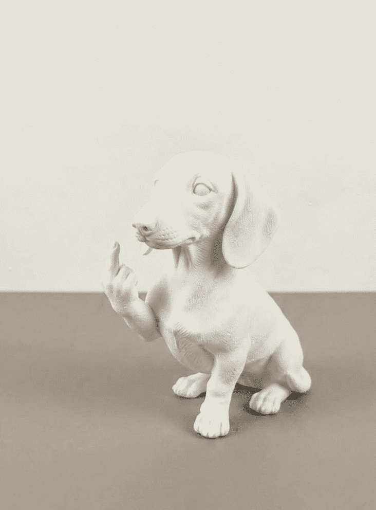 Cane «Educato… ma non troppo» — Statuetta da Collezione in Resina - Taraflo