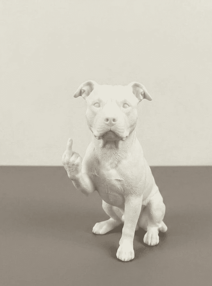Cane «Educato… ma non troppo» — Statuetta da Collezione in Resina - Taraflo