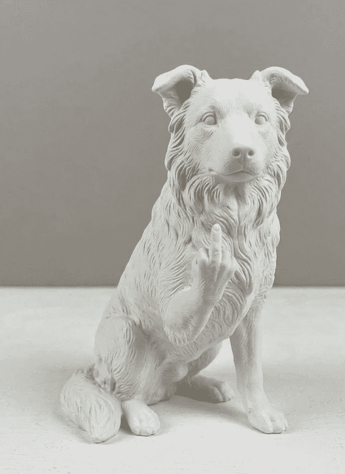 Border Collie — Statuetta Cane "Educato… ma non troppo" - Taraflo