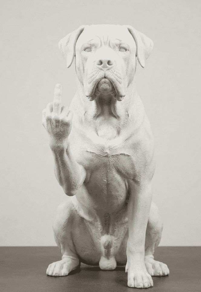 Cane «Educato… ma non troppo» — Statuetta da Collezione in Resina - Taraflo