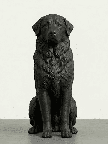 Guardiano Silente — Statuetta Cane da Guardia in Resina - Taraflo