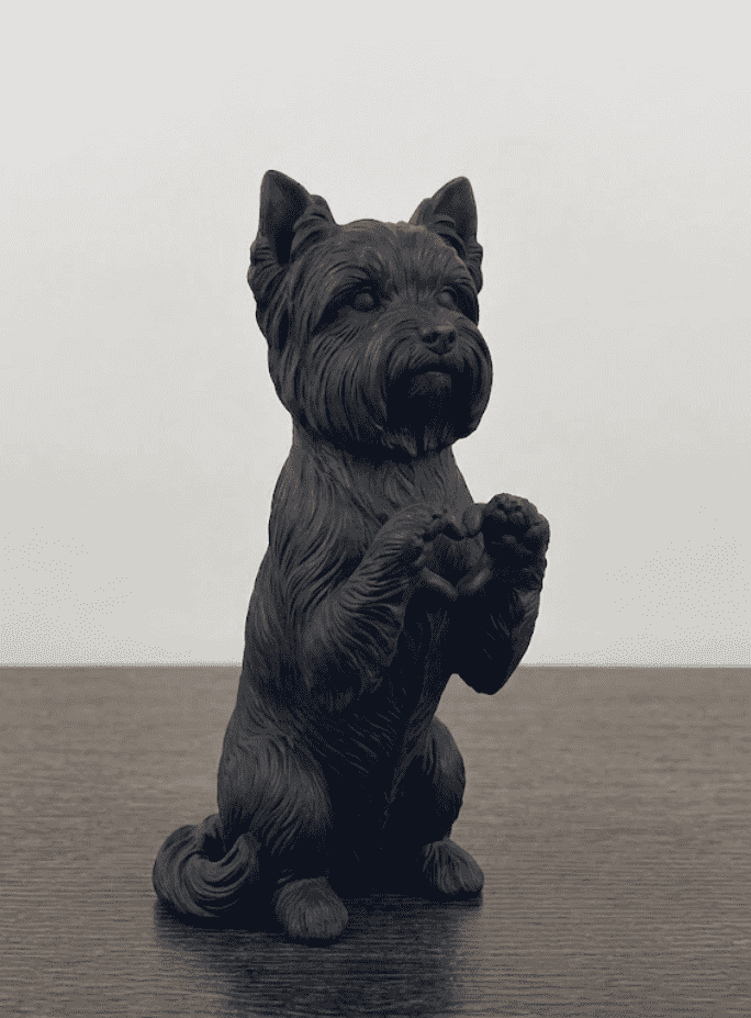 Cuori a Quattro Zampe — Statuetta Cane «Cuore con le Zampe» in Resina - Taraflo
