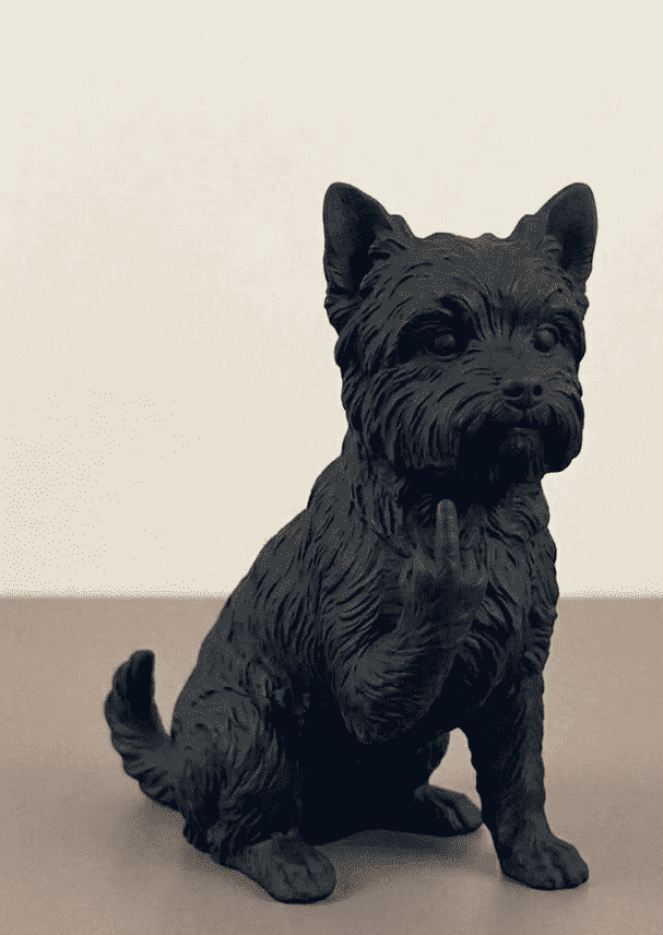 Yorkshire Terrier — Statuetta Cane "Educato… ma non troppo" - Taraflo