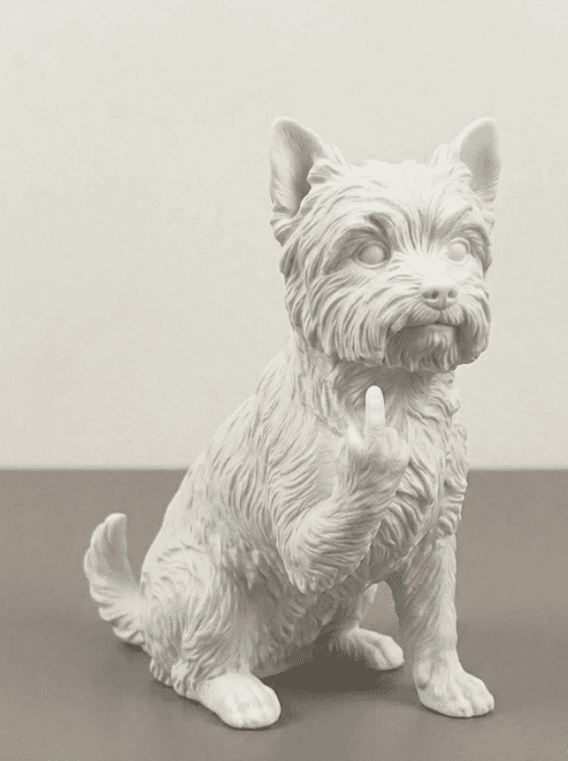Yorkshire Terrier — Statuetta Cane "Educato… ma non troppo" - Taraflo