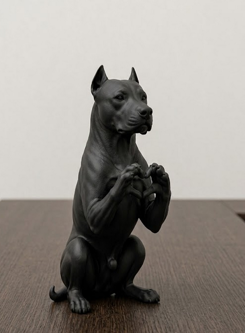 Cuori a Quattro Zampe: Statuine Artigianali che Parlano d'Amore – primo piano dei dettagli | Taraflo
