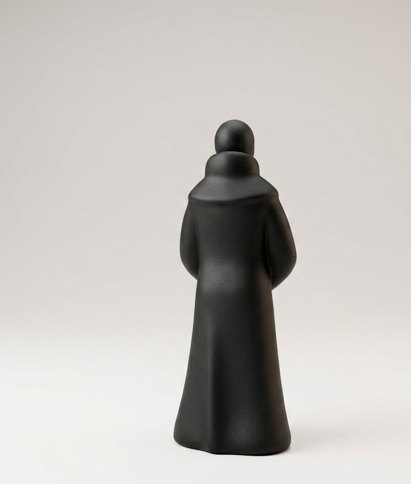 Statua Monaco Zen in Resina Opaca – Scultura Decorativa Minimalista per Casa, Ufficio, Studio Yoga e Spa – Simbolo di Pace, Armonia e – vista d'insieme | Taraflo
