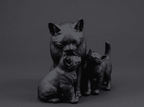 Mamma Gatta con Gattini — Statuetta da Collezione in Resina Opaca - Taraflo