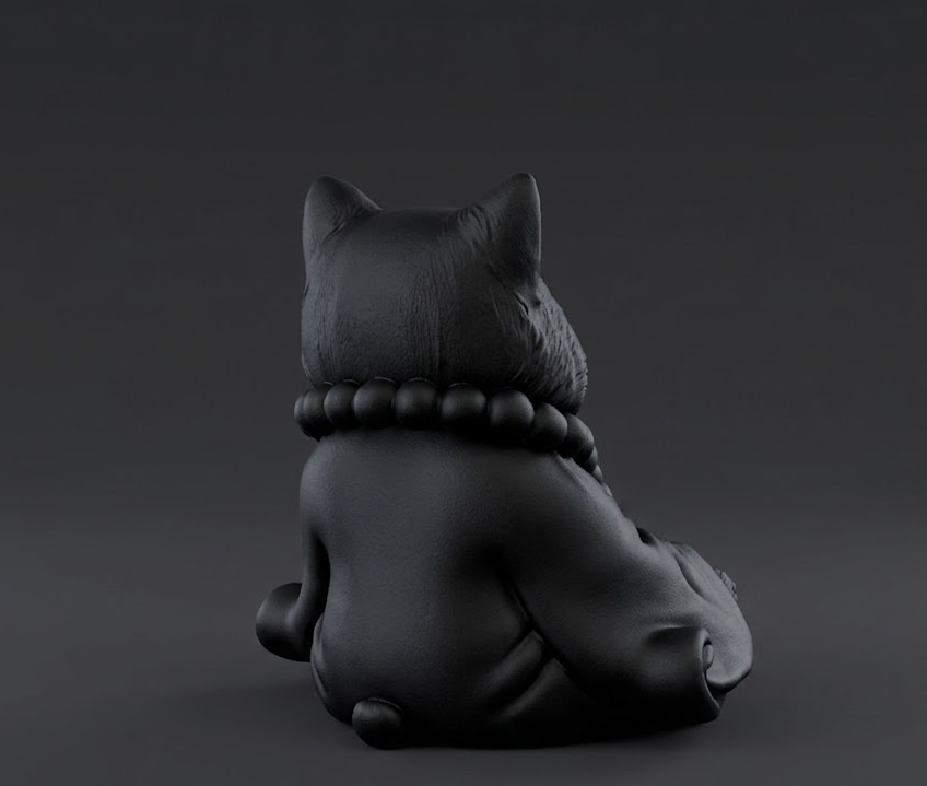 Statuetta Gatto Zen Meditazione in Resina Opaca Bianca o Nera – Idea Regalo per Amanti dei Gatti e Meditazione