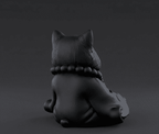 Gatto Zen — Statuetta Gatto in Meditazione in Resina Opaca - Taraflo