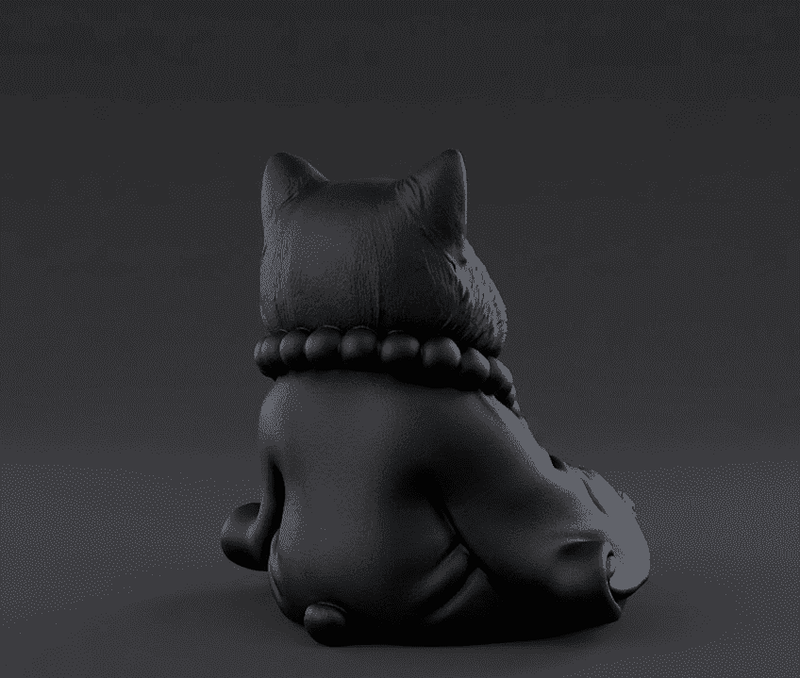Gatto Zen — Statuetta Gatto in Meditazione in Resina Opaca - Taraflo