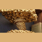 Scultura Dorata Decorativa, Tempesta Astratta in Resina Oro