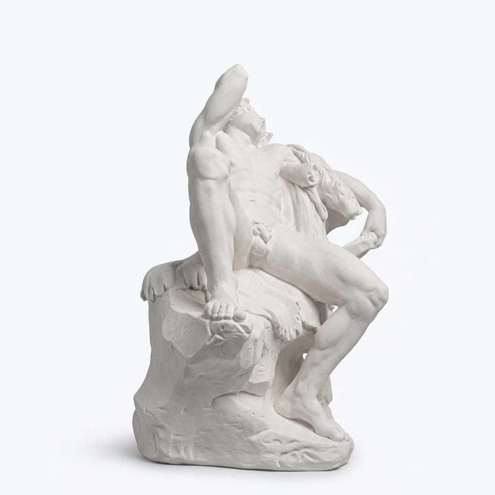 Scultura in Resina Classica: Il Fauno in Riposo - Eleganza e Serenità per il Tuo Spazio - Taraflo