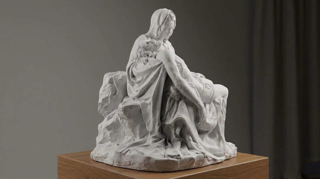 Pietà di Michelangelo — Statua Religiosa in Resina