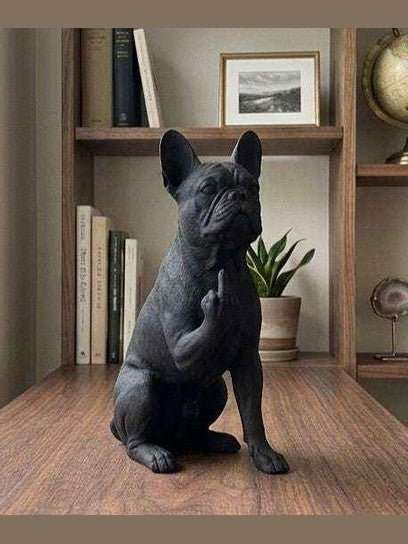 Bulldog Francese — Statuetta in Resina "Educato… ma non troppo" - Taraflo