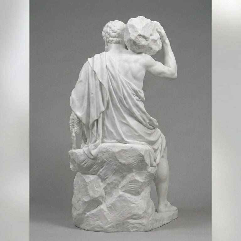 Polifemo il Pastore — Scultura Mitologica in Resina Effetto Marmo - Taraflo