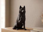 Statuetta cane Siberian Husky in resina 3D, rifinita a mano, design elegante e avventuroso