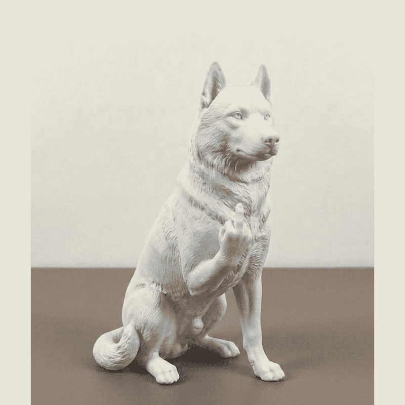 Siberian Husky — Statuetta Cane "Educato… ma non troppo" - Taraflo
