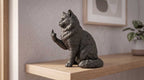 Estátua de gato Ragdoll em resina – Decoração elegante para os amantes de gatos, escultura moderna para oferecer a quem adora gatos.