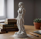 Estátua de Banshee feminina em resina com efeito de gesso – Escultura Gótica | Decoração Dark Academia