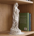 Statua Venere Macabra Memento Mori in Resina Effetto Gesso – Scultura Gotica Neoclassica con Teschio e Velo per Halloween | Arredo Dark Academia