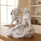 Statuetta Teseo e Minotauro - Scultura Mitologica Greca da Mensola