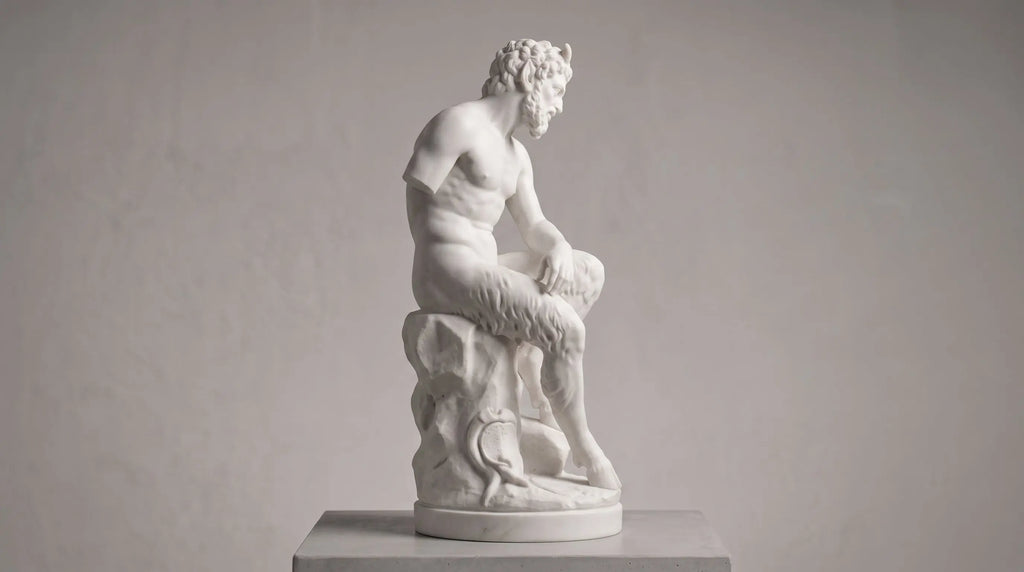 Statua Fauno a riposo in Resina ABS - Scultura Moderna in Stile Classico