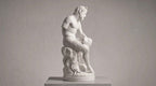 Fauno a Riposo — Scultura in Resina ABS Bianca Opaca - Taraflo