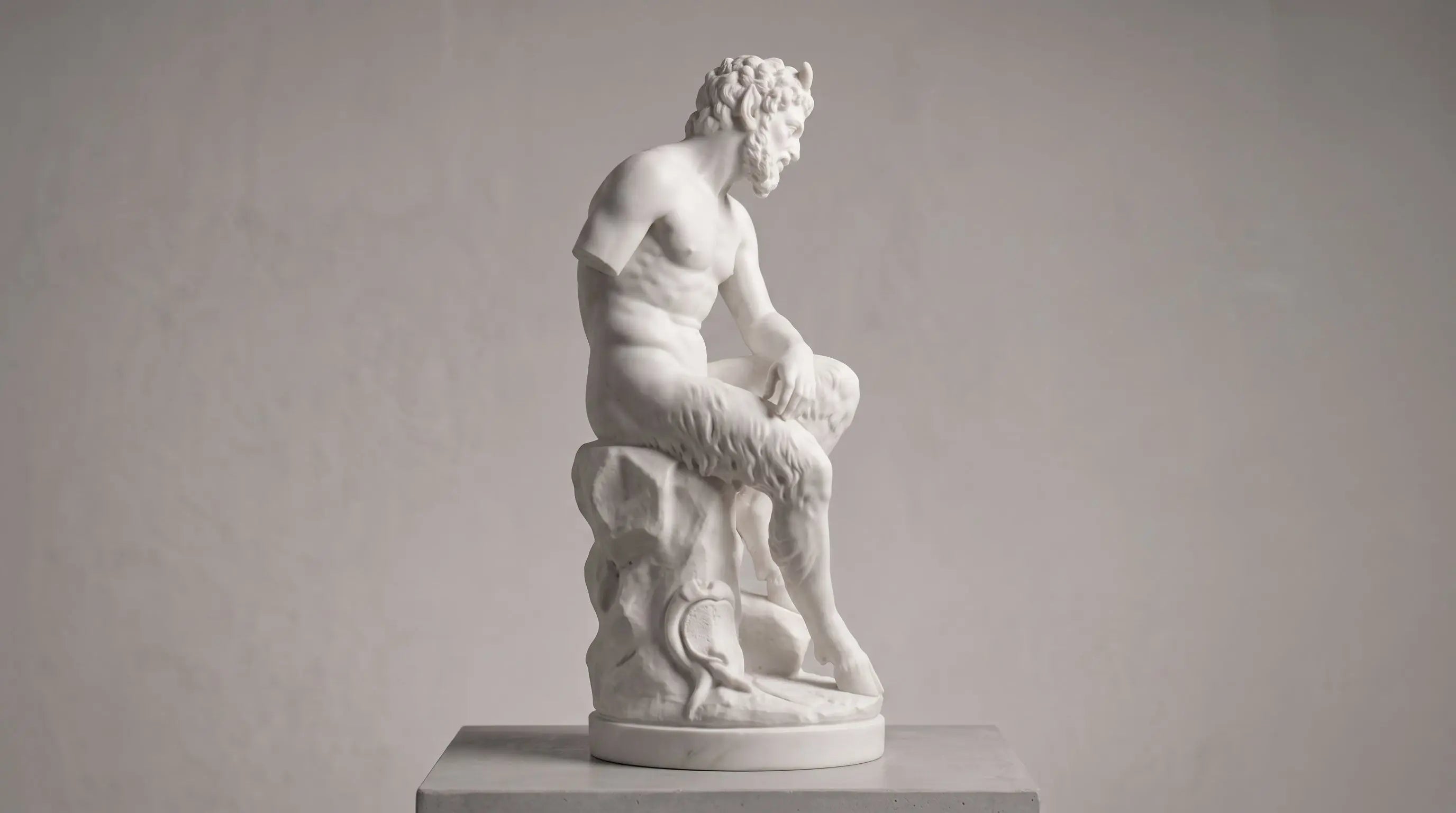 Statua Fauno a riposo in Resina ABS - Scultura Moderna in Stile Classico