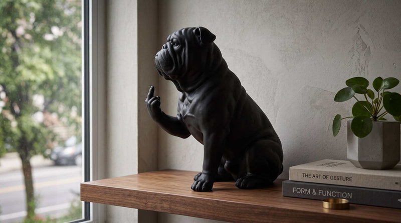 Bulldog — Statuetta Cane "Educato… ma non troppo"