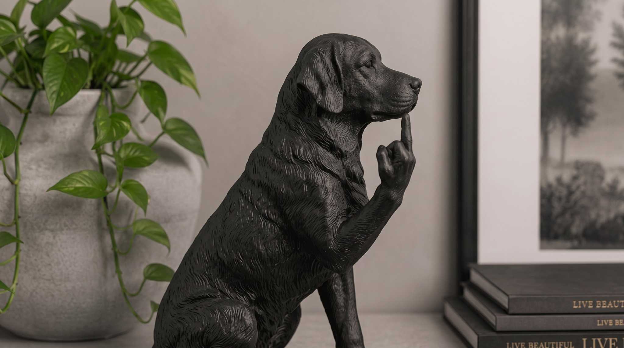 Golden Retriever — Statuetta Cane «Educato… ma non troppo»