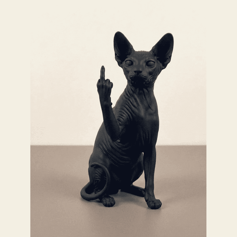 Sphynx "l'Illuminato" — Statuetta Gatto Zen in Resina - Taraflo
