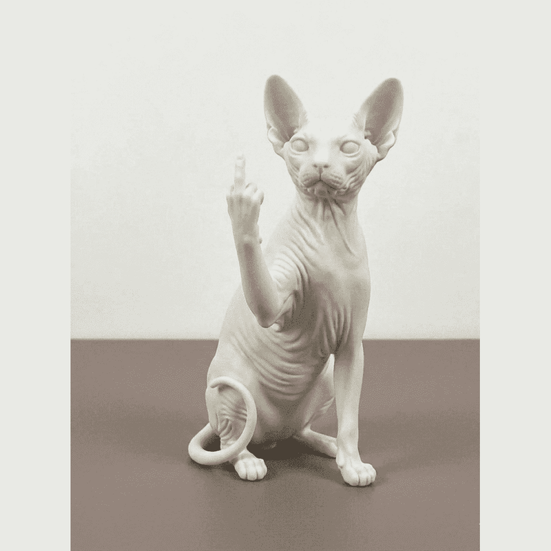 Sphynx "l'Illuminato" — Statuetta Gatto Zen in Resina - Taraflo