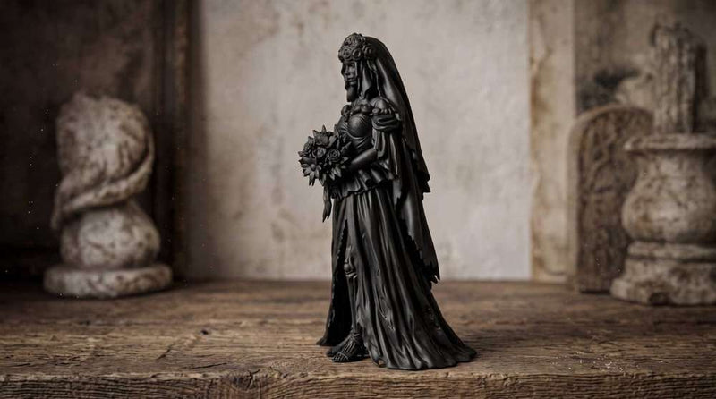 Sposa Cadavere Gotica — Statua Dark Fantasy in Resina