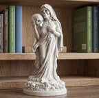 Statua Amore Eterno Memento Mori in Resina Effetto Gesso – Scultura Gotica Neoclassica "Eternal Love" con Teschi, Rose e Clessidra | Arredo Dark Academia