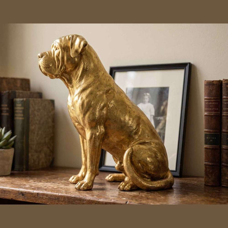 Statua Cane Corso Dorata – Scultura Lusso da Collezione | Taraflo