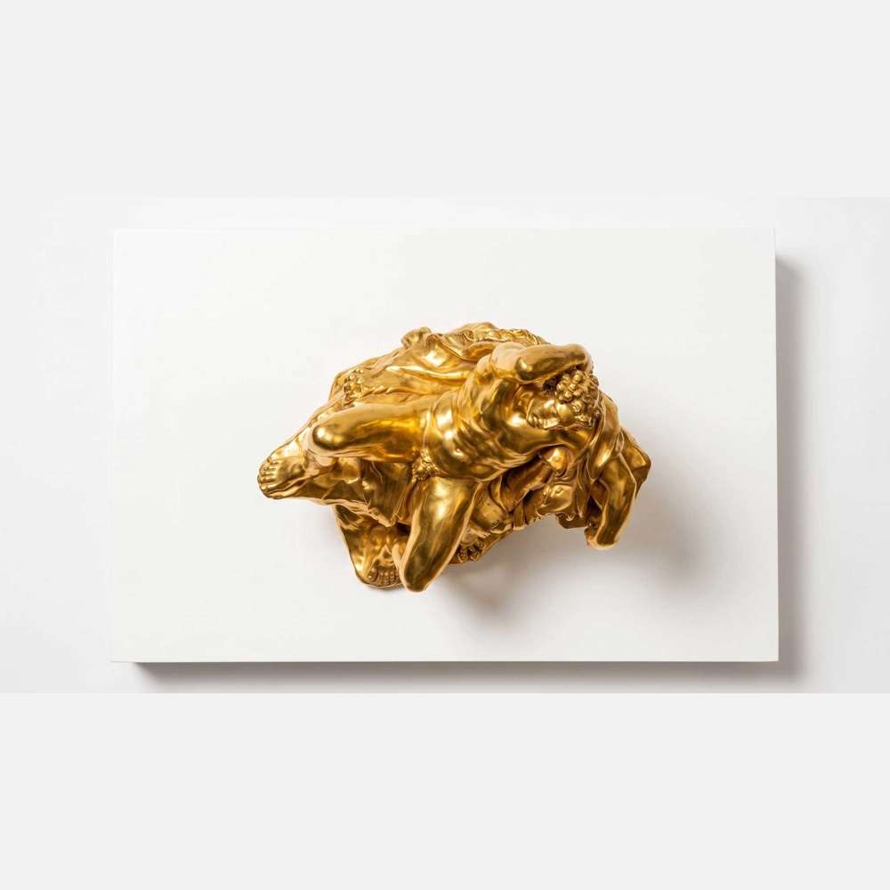 Gilded Barberini Faun Statue | Classical Collectible Sculpture