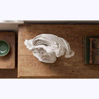 Statua Tempesta in Resina Bianca Opaca – Dea del Vento e del Maltempo | Scultura Design Moderna per Casa, Arredo Elegante, Decorazione Meteo