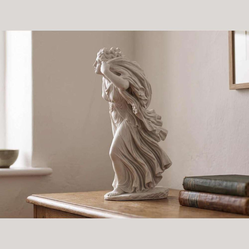 Statua Tempesta in Resina Bianca Opaca – Dea del Vento e del Maltempo | Scultura Design Moderna per Casa, Arredo Elegante, Decorazione Meteo