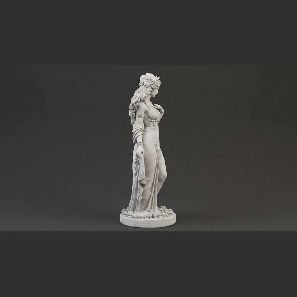 Statua della Dea del Desiderio Afrodite in resina, vista laterale