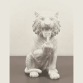 Tiger "Il Graffio dell'Ironia" — Resin Statue. Majestic, fierce… and with a one-of-a-kind gesture. A roaring tiger sitting on its hindquarters, raising a paw in a decidedly undiplomatic greeting. RealismTarafloTarafloTigre "Il Graffio dell'Ironia"